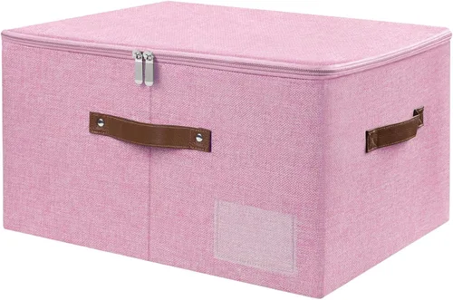 Miniatura 33 de Lucky Monet 1 contenedor de almacenamiento con tapas de cremallera de 10 x 8 x 7 pulgadas, cajas de almacenamiento plegables de tela con tapa