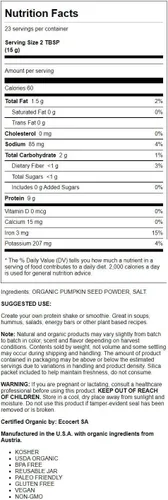 Miniatura 2 de BareOrganics Proteína en polvo de calabaza, 12 oz