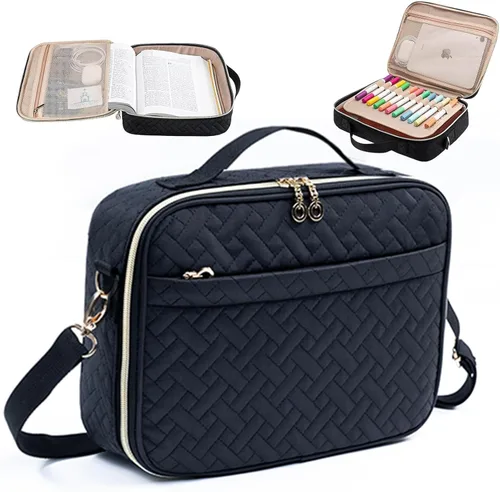 Miniatura 11 de Elegante funda para la Biblia de IMAGINING para mujer, funda para Biblia con asas y bolsas, gran regalo y protector de libros