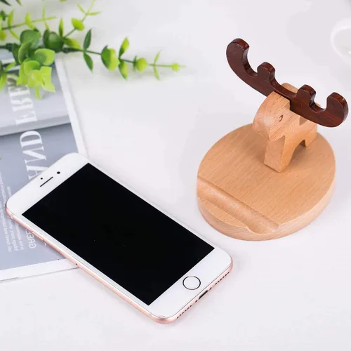 Miniatura 7 de Soporte de madera para teléfono celular, tableta, soporte de muelle, organizador de montaje en cuna, estación de carga, mesita de noche, escritorio