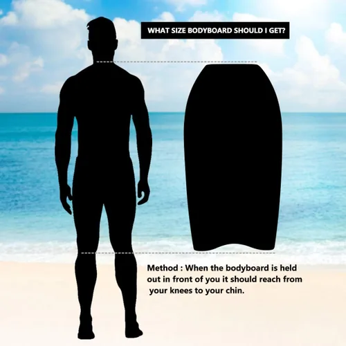 Miniatura 7 de Bodyboard con correa de muñeca, 33 pulgadas/37 pulgadas/42 pulgadas tablero de cuerpo ligero con núcleo EPS y superficie inferior lisa de alta