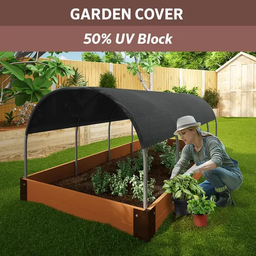 Miniatura 6 de Coolaroo Tela de sombra de jardín con 50% de bloqueo UV para plantas, tela transpirable resistente al desgarro para invernaderos, plántulas y Negro