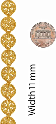 Miniatura 6 de LIFETIME JEWELRY Tobillera de oro para mujer, chapada en oro real de 24 quilates, con corte de diamante, para playa