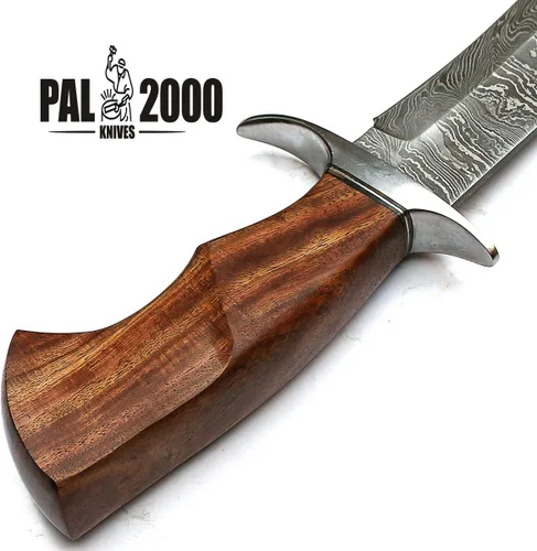 Miniatura 8 de PAL 2000 KNIVES Cuchillo Bowie hecho a mano de acero de Damasco de 19 pulgadas con funda 9291