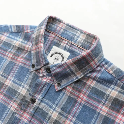 Miniatura 5 de Dubinik Flannel Shirt for Men Casual Button Down Work Soft All Cotton Lightweight Flannel Mens Plaid Shirts Long Sleeve