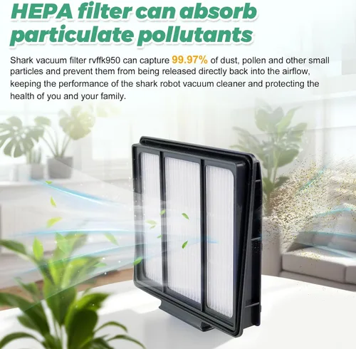 Miniatura 3 de Paquete de 6 filtros RVFFK950 para filtro de vacío Shark Robot de repuesto - Compatible con Shark ION Robot R85 RV850, RV700_N, RV720_N, RV851WV e