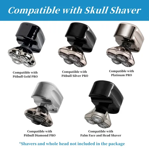 Miniatura 7 de Cuchilla de repuesto para cabeza de afeitadora Skull Shaver Pitbull Gold Silver Platinum PRO Shaver de repuesto de 4 cabezales, cabezales