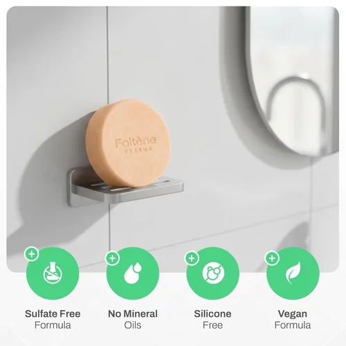 Miniatura 3 de Foltene PHARMA Barra de champú sólido – Champú sólido nutritivo para cabello normal propenso a puntas abiertas – Limpiador de cabello vegano, sin