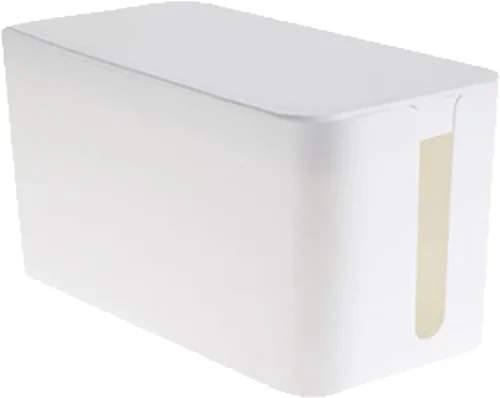 Miniatura 5 de Caja organizadora de cables, caja organizadora de cables para el hogar y la oficina, para cubrir y ocultar, regletas de alimentación, cables, Negro