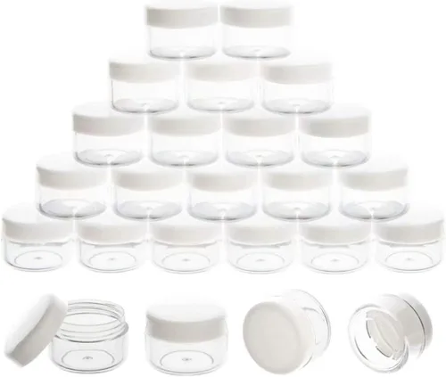 Miniatura 13 de 5 Gramos Contenedores de Muestra con Tapas, 25 Piezas Mini Contenedores de Maquillaje, Contenedores Cosméticos de Viaje de Plástico Vacío