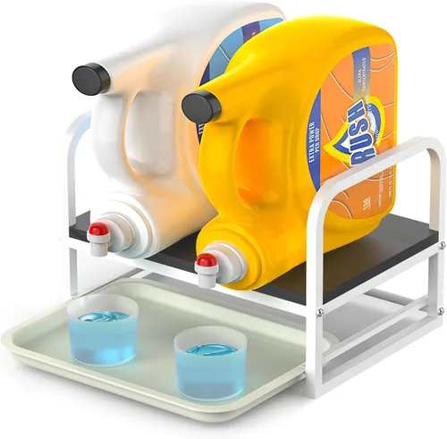 Miniatura 10 de Soporte para Detergente de Ropa Líquido, Soporte para Detergente de Ropa, Soporte para Detergente Líquido con Bandeja para Goteo