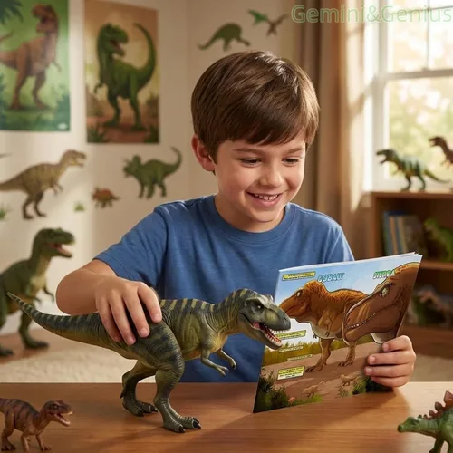 Miniatura 2 de Gemini&Genius - Figura de acción de dinosaurio del parque mundial Jurásico. Educación de ciencias preescolar. Juguetes de modelo de la colección