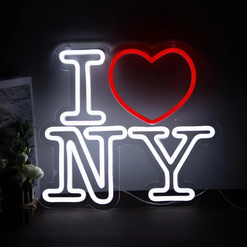 Miniatura 15 de Letreros de neón de feliz cumpleaños para decoración de pared, luz de neón LED para dormitorio, decoración de fiesta de cumpleaños de Navidad