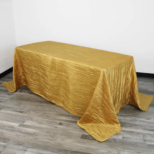 Miniatura 28 de YOUR CHAIR COVERS - Mantel Rectangular de Tafetán Arrugado de 90 x 132 Pulgadas - Azul Polvoriento, Manteles Rectangulares para Mesas Rectangulares