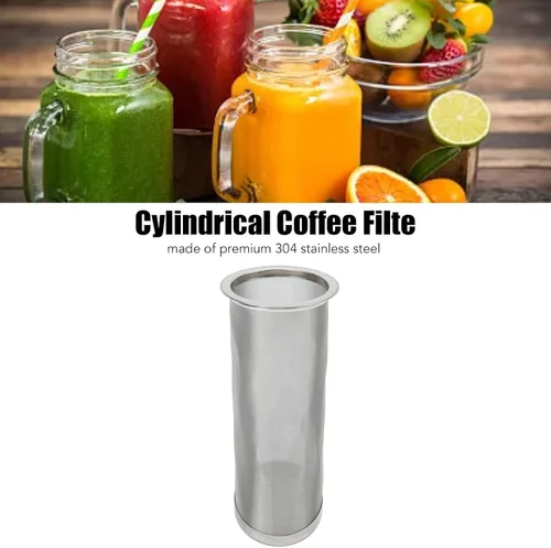 Miniatura 5 de Filtro de café frío para tarro de masón, filtro de filtro de infusión de té de acero inoxidable, filtro cilíndrico de malla de boca ancha