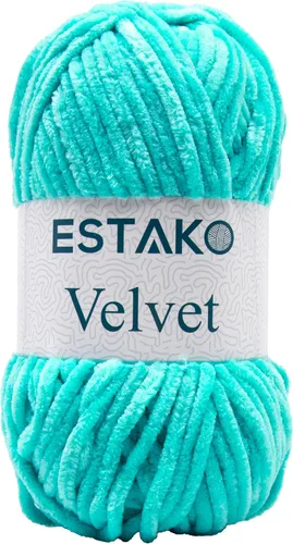 Miniatura 14 de Estako Manta de felpilla de terciopelo amigurumi para tejer y tejer, súper voluminosa, 3.53 oz (132 yardas) (1710 - naranja)