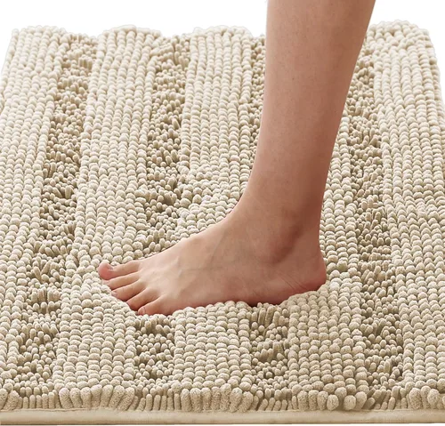Miniatura 69 de H.VERSAILTEX - Alfombras de baño, juego de 2 piezas, alfombra de contorno para baño, juego de alfombras para inodoro, alfombra antideslizante