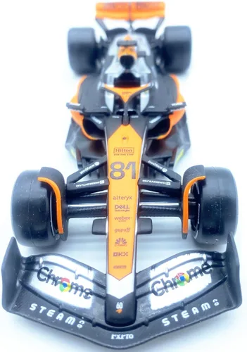 Miniatura 5 de HTLNUZD Bburago 1:43 2023 GP británico F1MCL60#81 Coche de carreras de aleación de Oscar 1/43 MCL60#81 Fórmula Uno Die Cast para adultos Colección