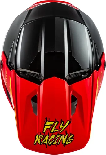 Miniatura 3 de Casco Fly Racing Youth Kinetic Surge - Casco de equitación para bicicleta de tierra, MTB, BMX y motocicleta Negro/Rojo/Amarillo