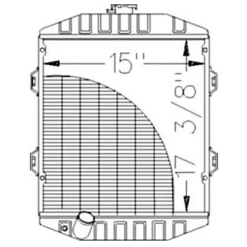 Miniatura 5 de RAParts CH18416 - Nuevo radiador compatible con tractor compacto John Deere 1050, compatible con JD CH13963