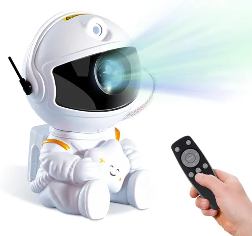 Miniatura 10 de Luz de Estrellas Nebulosa Astronauta para Niños - Proyector de galaxia para dormitorio/sala de juegos para adultos, decoración de cine en casa negro、