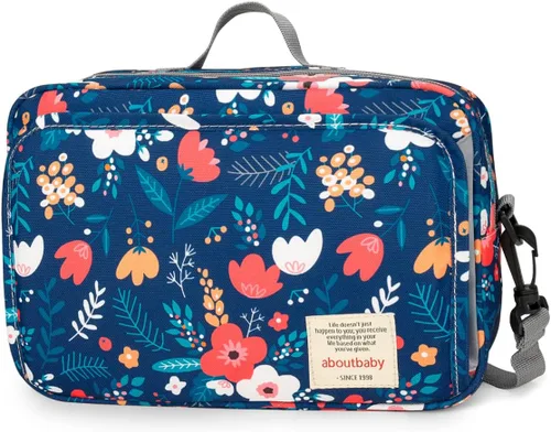 Miniatura 8 de Organizador de pañales para bebé al aire libre - Bolsa de cochecito de bebé, contenedor de almacenamiento para pañales, toallitas y juguetes (rosa)