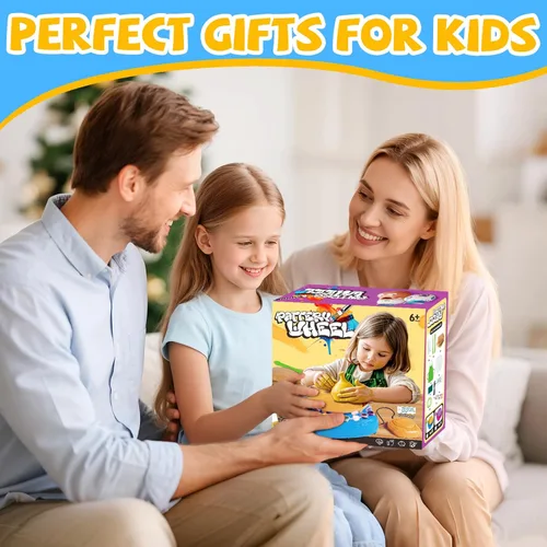 Miniatura 5 de Vinkp Rueda de cerámica para niños, kit completo de pintura de cerámica, artes y manualidades para niños de 8 a 12 años con arcilla seca al aire