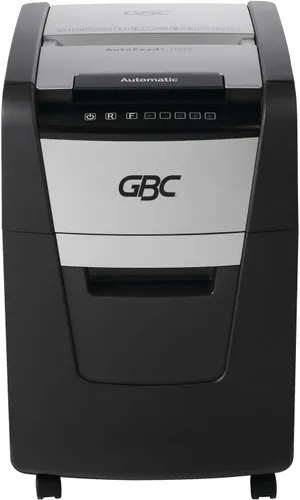Miniatura 11 de GBC Trituradora de papel 150X, alimentación automática +, capacidad de 150 hojas, corte súper cruzado, trituración de oficina en casa (WSM1757604)