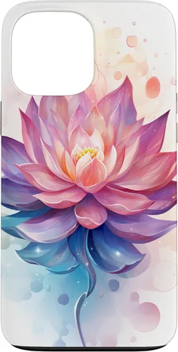 Miniatura 23 de Funda para iPhone 14 Pro Max Lotus Flower Symbol of Beauty and Spirituality Illustration Case