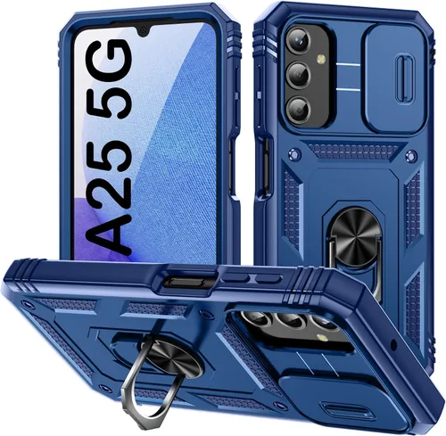 Miniatura 64 de PASNEW Funda para Samsung Galaxy A54, Soporte Metálico y Cubierta Deslizante para Cámara, Militar Multicapa Resistente de Cuerpo Completo a Prueba