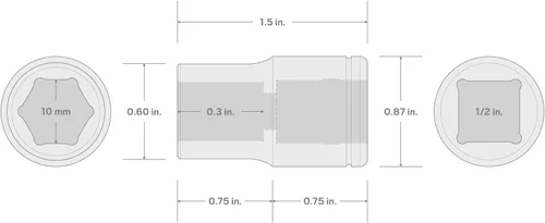 Miniatura 2 de TEKTON - Dado de encastre (pulgada)
