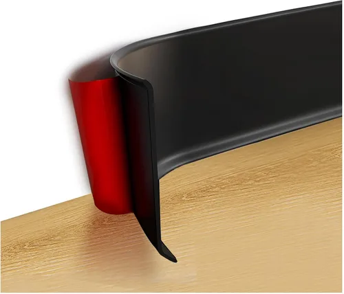 Art3d Rodapié de vinilo de 20 pies para despegar y pegar para bordes de pared, decoración de muebles, molduras de pared, color negro