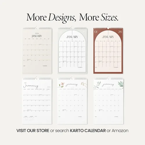 Miniatura 7 de Karto Calendario de pared pequeño 2026 – Vertical de 6 x 9 pulgadas, de enero de 2026 a junio de 2027, pequeño, versátil y fácil de planificar