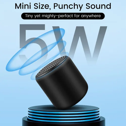 Miniatura 4 de Mini altavoz Bluetooth – Pequeños altavoces Bluetooth portátiles inalámbricos con TWS estéreo, sonido HD de 5 W, Bluetooth 5.3, 8 horas