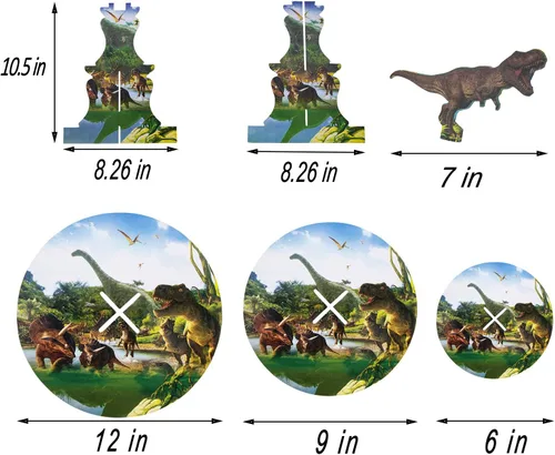Miniatura 3 de Soporte para cupcakes de dinosaurio de 3 niveles para fiesta de cumpleaños de niños, soporte de cartón para 24 cupcakes
