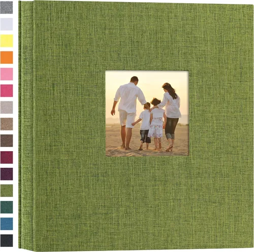 Miniatura 12 de potricher Álbum de fotos pequeño de 4 x 6 pulgadas, 200 fotos, cubierta de lino, libro de fotos para familia, boda, aniversario, bebé, vacaciones