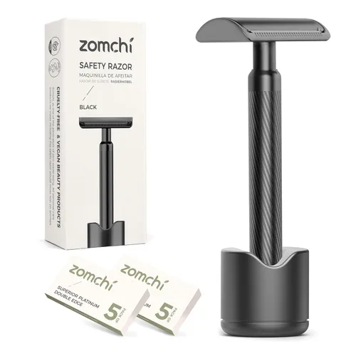 Miniatura 8 de ZOMCHI Maquinilla de afeitar de seguridad para hombres con 10 cuchillas de afeitar de seguridad, nueva versión 2.0 de metal reutilizable