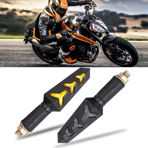 Miniatura 9 de JMTBNO 4 luces intermitentes universales para motocicleta, 15 luces LED intermitentes compatibles con Honda, Yamaha, Suzuki, Street Sports Bike Dirt