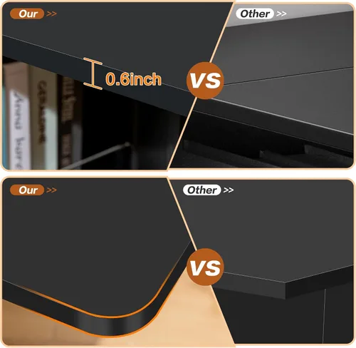 Miniatura 5 de Mesa de comedor plegable con cajón y estantes de almacenamiento, mesa de comedor plegable de 53" que ahorra espacio con 6 ruedas, mesa de hoja