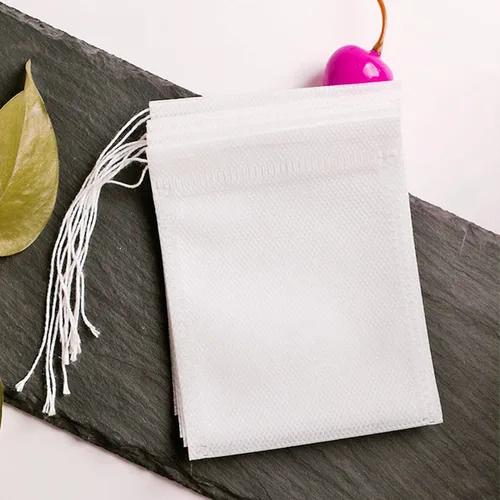 Miniatura 6 de Yzurbu 200 bolsas de filtro de té de 4 x 6 pulgadas para té de hojas sueltas, bolsas de té con cordón para té caliente, té helado y preparación fría