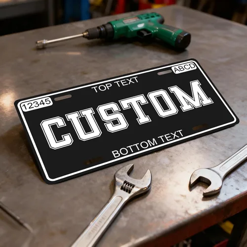 Miniatura 3 de Placa de matrícula personalizada - Placas de matrícula personalizadas de metal con diseños decorativos impresos en UV para la parte delantera