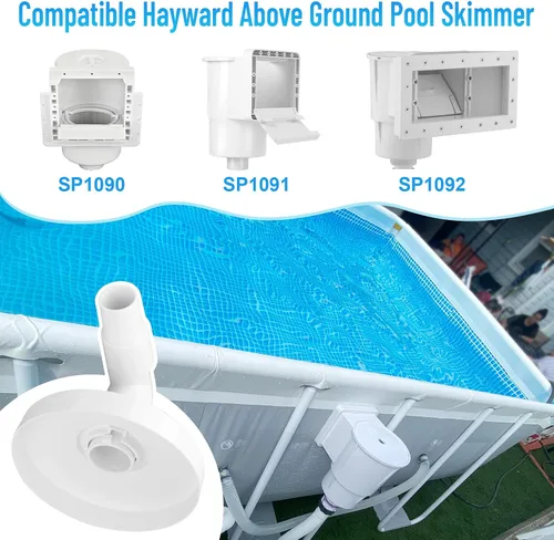 Miniatura 6 de GDW Placa de aspiradora para piscina compatible con Hayward 6 pulgadas Skimmer de piscina SP1090, SP1091, SP1092 – Skim Vac 1 1/4 pulgadas y 1 1/2