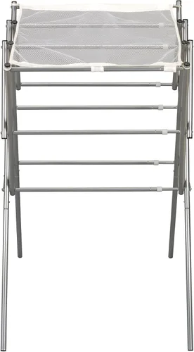 Household Essentials - Tendedero de ropa plegable, extensible y colapsable para lavandería, color plateado Plata