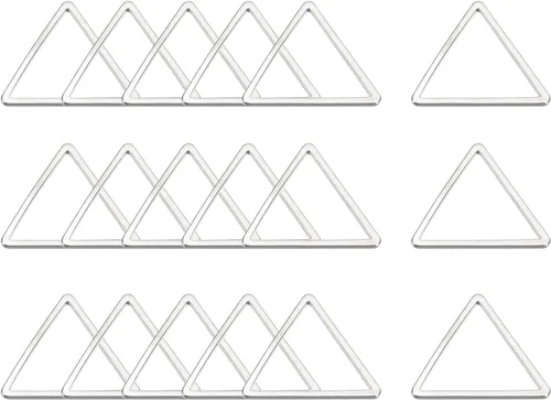 Miniatura 10 de MECCANIXITY Aro de abalorios triangular, anillo de enlace geométrico hueco triangular para hacer joyas