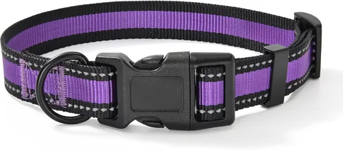 Miniatura 30 de Mile High Life Collar para perro Collares reflectantes de nailon para perros Collares ligeros para cachorros Collares rosados para perros 3