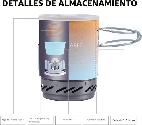 Miniatura 3 de Fire-Maple "Estrella Fija 1" Sistema de Cocina Personal Sistema de Estufa con Quemador de Olla/Chorro y Encendido Eléctrico Ideal para Multi