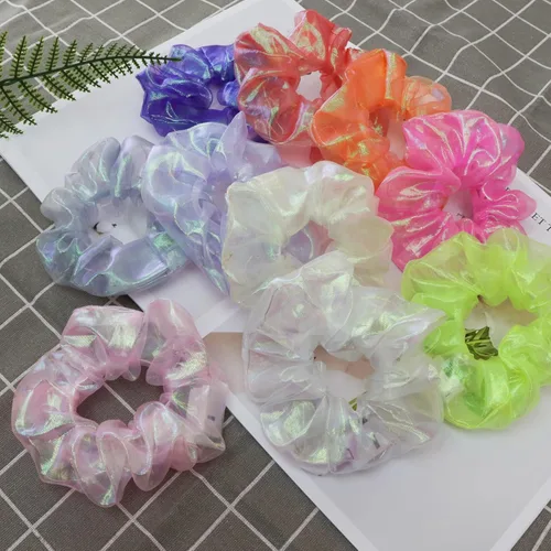 Miniatura 7 de 4 bandas elásticas para el cabello con luz LED, color verde del día de San Patricio, para mujeres y niñas, suministros de fiesta que brillan