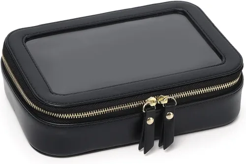 Miniatura 41 de Pinkmik Pequeña bolsa de maquillaje, mini estuche transparente para maquillaje y neceser con cremallera, organizador de bolsos para mujer