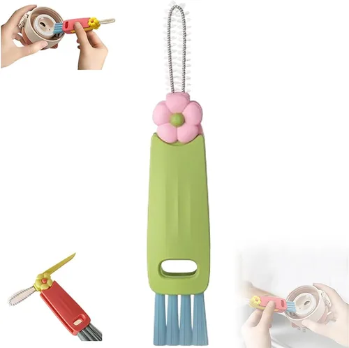 Miniatura 11 de Cepillo de limpieza de tapa de taza 3 en 1, cepillo de limpieza multifuncional multifuncional para tapas de tazas, cepillo de limpieza de hendiduras