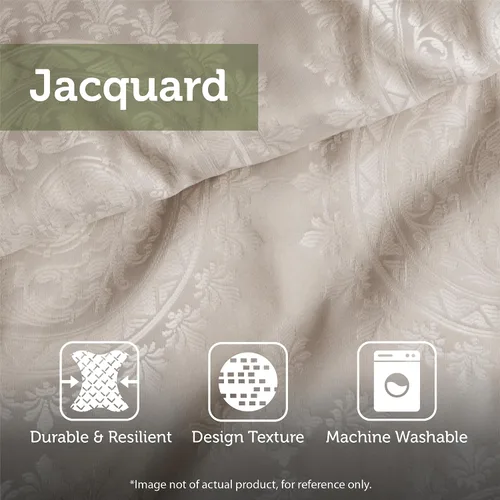 Miniatura 7 de Madison Park Edredón de seda sintética, diseño tradicional de jacquard lujoso para todas las estaciones, falda de cama a juego, almohadas